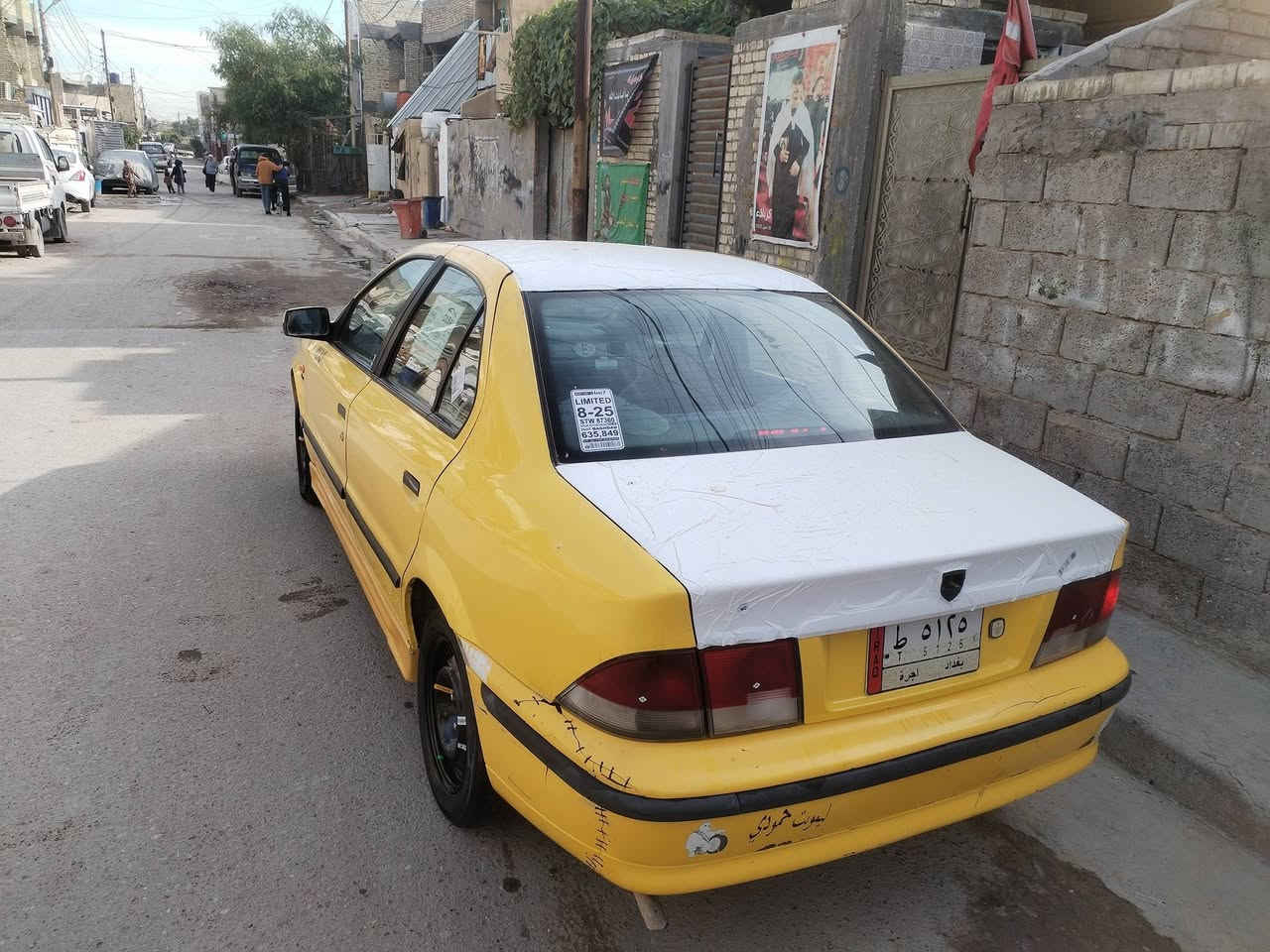 سلام عليكم شباب سمند موديل 2009 رقم بغداد الماني سنويه 2029شرط تحويل مصفره هيئه غرمات مكينه وكير فرنسي 2000 قطره بنص مكفولات وصدر امامي خلفي جديد تخم تاير نضيف مدوشمه كاعيه جلد تنته لايلون دوشمه عام سياره خير من الله سياره تبريد شغال عوزه بس كهربايات للفان فقط مكفوله من ضربه صبغ تبديل عده بارد بل باب خلفي الايمن فقط وهاي صوره كدامك مال اليوم شوفهن و قتنع وتصل وبيك خير ودلل سعره 27  وبيه مجال بسيط اليحب يتصل *********** مكاني بغداد العبيدي
