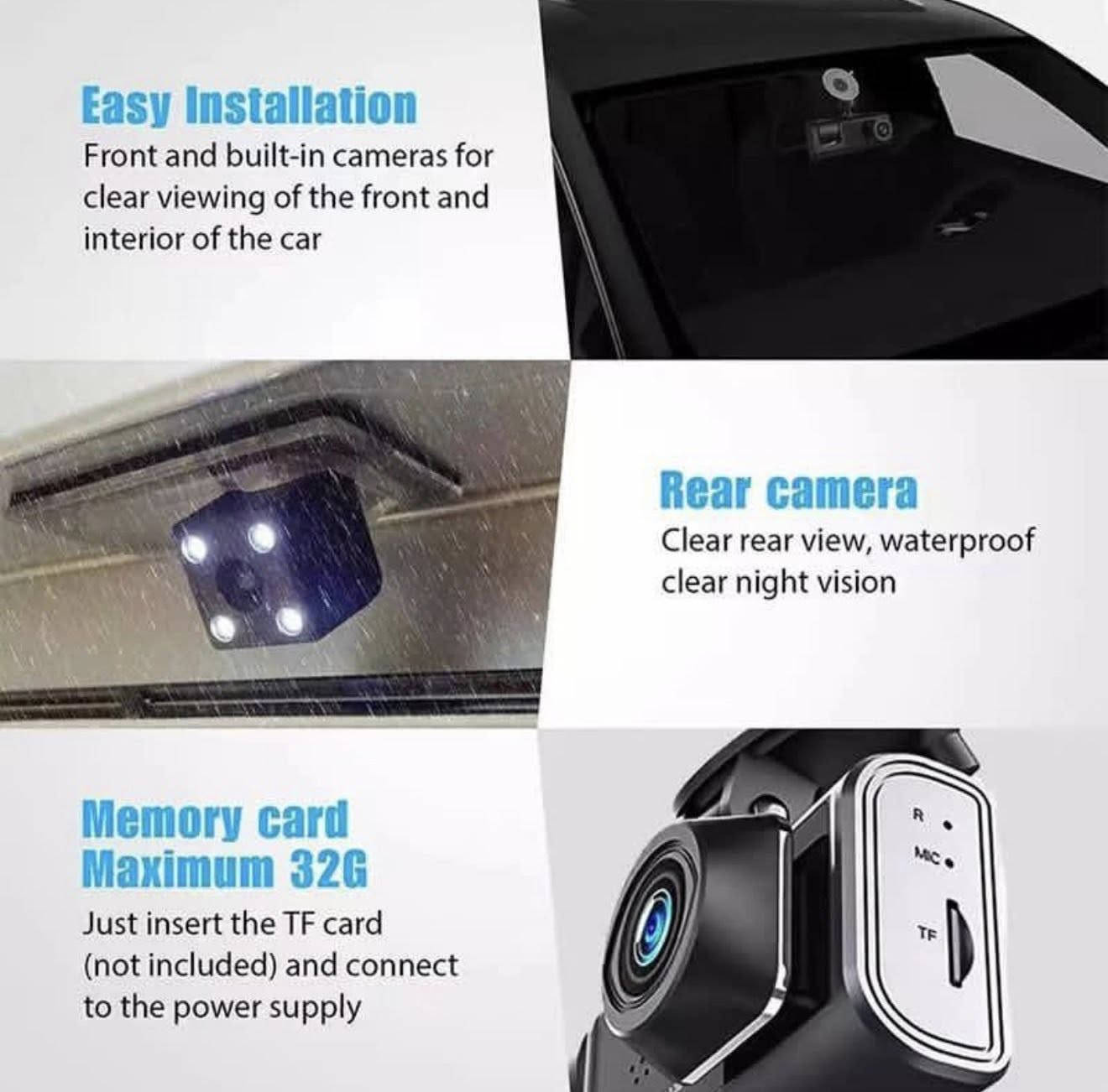 📦داش كام تحتوي على ٣ كاميرات 📦
أفضل وأرخص داش كام خاص للسيارات اصدار 2024
تحتوي على ثلاث كاميرات امامي وخلفي وداخل السيارة مراقبة وتسجيل بنفس الوقت دقة كامرة Full HD
مواصفات :
1. شاشة 2 بوصة واضحة.
2. تصوير فيديو وصوت عالي الجودة .
3. دعم لذاكرة تصل إلى 64GB.
4. تصوير فائق الجودة ليلاً ونهارًا.
5. تسجيل ومسح الذاكرة بشكل تلقائي.
6. مزودة بحساس حركة.
7. تغطية واسعة بزاوية 170 درجة.
8. حساسية متقدمة للإضاءة العالية.
9. تصوير متزامن للكاميرات الثلاث.


**إذا كنت صاحب هذا الإعلان وتريد حذفه لأي سبب، رجاءا أرسل رسالة إلى الدعم الفني**