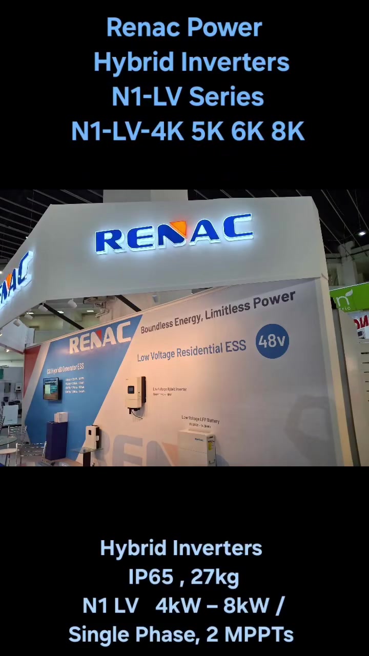 A Second beautiful new Song 🎶🎉💖  Renac You are the Power in Me 💖🎉🎵🎼🎶

RENAC N1-LV-6K is one of the Greatest Hybrid inverters in the world that produces maximum 6kW AC Power form Solar Energy that can be supported double the size which is 12kW max PV input from the sun  ,  with Lithium battery 48v or 51.2V DC , which works between 40v to 60v .

أغنية جديدة جدا جميلة جدا ، هذه الاغنية الثانيه اسمها 🎶🎉💖 ريناك انت القوة في داخلي 💖🎉🎶🎼🎵

RENAC N1-LV-6K  هو واحد من أقوى انڤيرترات الهايبرد الهجينة في العالم الذي يولد كهرباء متناوبة باستطاعة 6 كيلو واط كحد أقصى من ألواح الطاقة الشمسية التي لاتزيد استطاعنها عن 12 كيلوواط شمسي أي ضعف ما يمكن تزويده بطاقة شمسية تعادل ضعف استطاعته المتناوبة .
ويستطيع استقبال اكبر تيار دخل من ألواح الطاقة الشمسية التي تزيد عن  700 واط التي قد يصل التيار فيها الى 20 أمبير ، مع تيار قصر يمكن تحمله لحد 25 أمبير
بالإضافة لمدخل مولدة الذي يمكن استخدامه خرج سمارت إضافي 
ويدعم كافة أنواع بطاريات الليثيوم  وخاصة بطاريات ليثيوم فوسفات الحديد وكذلك البطاريات الجل والجافة والسائلة التي تعمل على فرق الجهد الكهربائي 48 ڤولط أو 51.2 ڤولط أي البطاريات التي تعمل ما بين 40 فولط و 60 فولط

#RenacPower #SmartEnergy #Inverter #ESS #CleanEnergy #SolarInverters #LowVoltageInverters #N1LV6K #N1_LV_6K #RENAC


**إذا كنت صاحب هذا الإعلان وتريد حذفه لأي سبب، رجاءا أرسل رسالة إلى الدعم الفني**