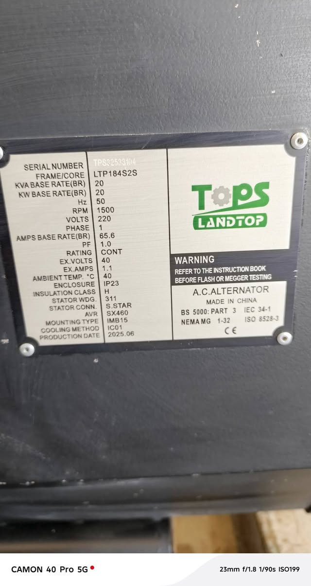 السلام عليكم
مولد بيركنز 3بستم للبيع عليها رأس توليد 20Kv وبالاصل جان عليها رأس توليد 15Kv المولد كامل مكمل ناقصها بس بورد وشاشه سعرها ع الخاص *********** وبي واتساب هم
