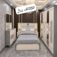 غرفه نوم ماليزي • غرف نوم • سرير مزدوج • دولاب ملابس • تسريحة غرفة نوم...