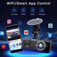 كاميرا السيارة (Dash Cam) من نوع TOPGOOSE: • التحكم الذكي: تدعم الكامي...
