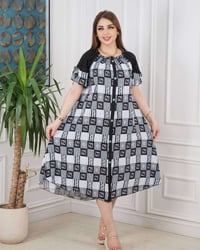 دشداشة قصيرة • كشمير مشجر • مقاسات 2XL-5XL