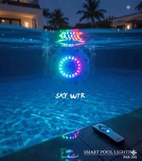 💡 إنارة SKY WTR تحكم كامل بلون وإضاءة مسبحك من ريمونت واحد 🔥 ستايل راق...