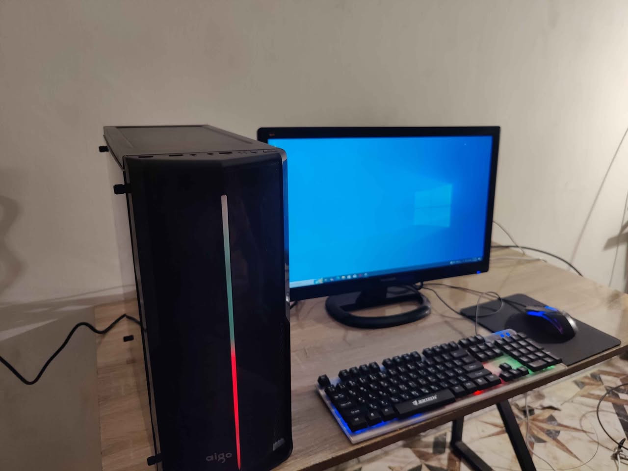 🎮 كمبيوتر ألعاب اقتصادي - الجيل التاسع (الكيس فقط)

✅ المواصفات:
• Intel Core i3-9100
• GTX 1050 Ti 4GB / حرارة لا تتجاوز 67
• RAM 16GB DDR4 (2×8GB)
• SSD M.2 NVMe 512GB / سريع جدا 
mb msi h310m pro
💻 الجهاز نظيف جداً والكيس راقي، وجميع القطع بحالة ممتازة وجاهز للاستخدام مباشرة.

يشغل العاب مثل gta v و battlefield  و،cod  وغيرها الكثير 

📩 للاستفسار أو الحجز راسلني على الخاص، أو تواصل معي عبر الواتساب. 
*********** 

السعر 325 الف بغداد, العراق
