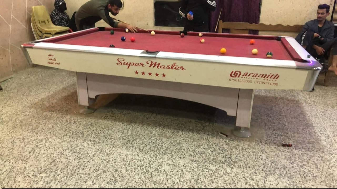 السلام عليكم بلياردات مستخدمه قليل للبيع بأسعار مناسبه جداً يوجد شد ونقل كافة محافظات العراق مع الضمان 
للحجز والاستفسار *********** _ *********** 
 يتوفر واتس اب
العنوان  بغداد حافظ القاضي قرب دائرة الكهرباء📍
