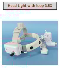 هذا الجهاز هو نظارات مكبرة مع إضاءة رأسية (Surgical Binocular Loupes w...