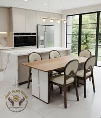 طاولات طعام ( ضخمة ) قياس الطاولة 80*160  •سطح الطاولة خشب زان  •ارجل ...