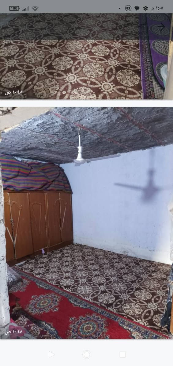 السلام عليكم عندي البيت البيع مساحته 100متر غرفه وصالة وستقبال وحمام داخلي وحمام  خارجي العنوان شارع المطار القديم اسواق الامير حسينية ابو فاضل العباس رقم ابو البيت هذا *********** السعر 18
