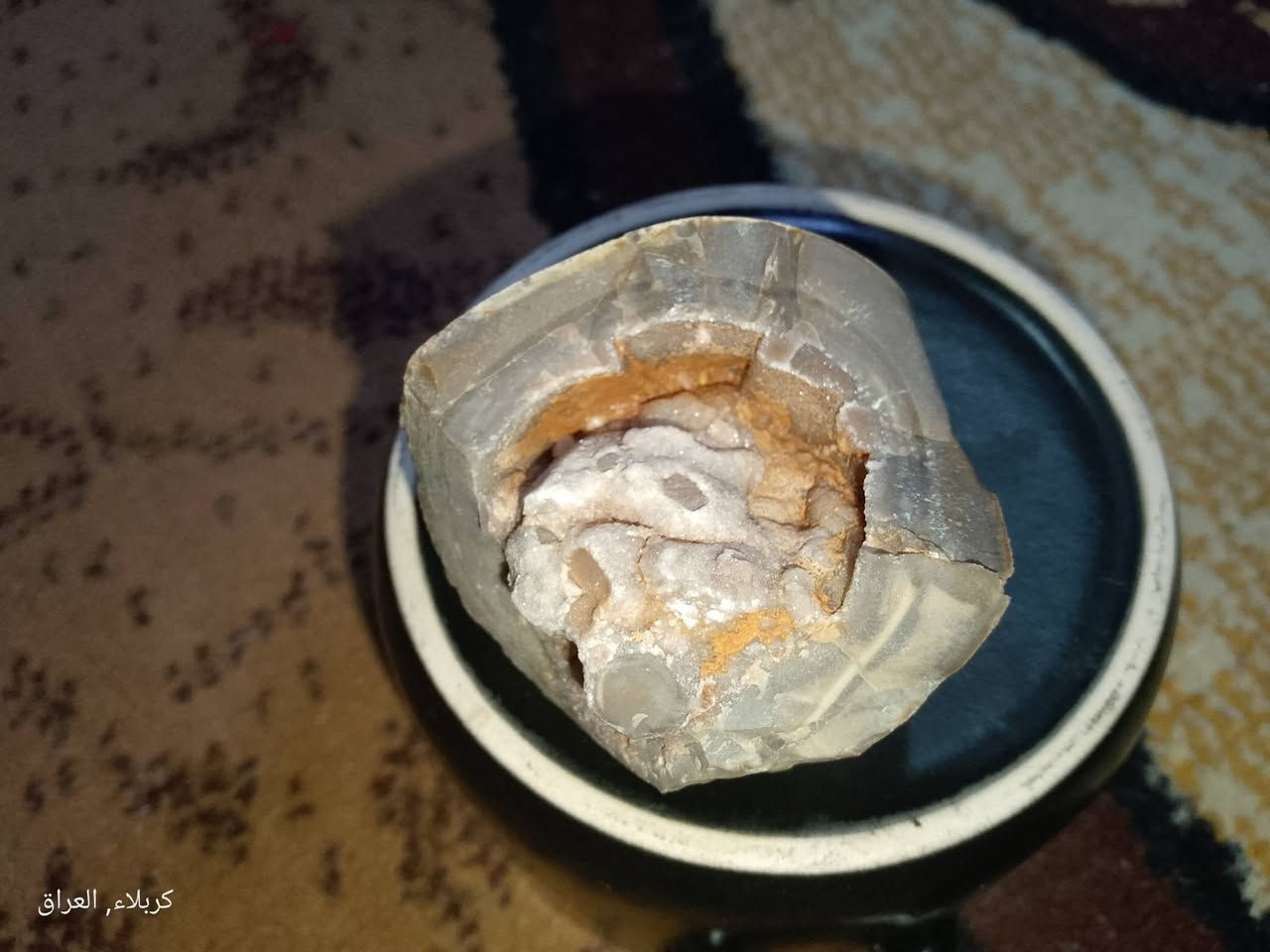 حجر  عُقدة صوان علا شكل رأس سمكه متحجر بي  بلورات كوارتز (جيود صغير) سعر قيم وخذ متوفر توصيل


**إذا كنت صاحب هذا الإعلان وتريد حذفه لأي سبب، رجاءا أرسل رسالة إلى الدعم الفني**