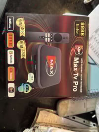 توفر عدنا جهاز TVBOX الخاص ببرنامج max tv pro  ذاكرة الجهاز 32GB ذاكرة...