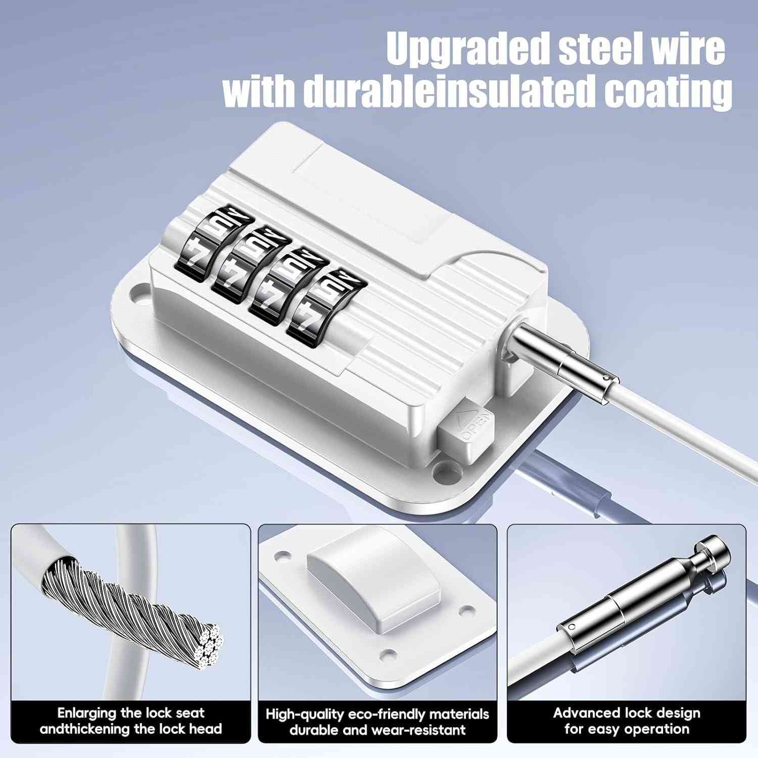 new 2 Pack Fridge Locks Combination, Child & Baby Proofing Refrigerator Latchs with Code for Kids, Toddlers and Children Safety, Self Adhesive Freezer Lock for Cabinet and Drawers, Oven, Windows (Patent)

assword Setting: The initial password of this refrigerator lock is 0000 (not recommended to change the password because many people forget the new password), changing the password is very simple, just need to keep the password at "0000" from the hole on the right Plug in the gadget in and start resetting your password. Release the inserted tool after your Password is fully set.
Safety Lock to Protect Child: This Self Adhesive Combination Latch with password lock can prevent babies from pinching their fingers when they open the refrigerator; prevent babies from eating food forbidden by their parents; even babies accidentally lock themselves in the refrigerator.
NO Tools or Drilling: This refrigerator lock with Adhesive,it very easy to install, just peel off the sticker and stick it on the refrigerator. Please clean and dry the surface of the refrigerator before use. Stickers are strong and will not damage the surface of the refrigerator, please feel free to use them.
Multifunctional Password Lock: not only can be used for refrigerators, but also can be used for cabinets, Air Oven Air Fryer,toilets, windows, drawers, closets, washing machines, etc. A safety lock can keep safe for for Kids and Pets. أربيل, العراق


**إذا كنت صاحب هذا الإعلان وتريد حذفه لأي سبب، رجاءا أرسل رسالة إلى الدعم الفني**