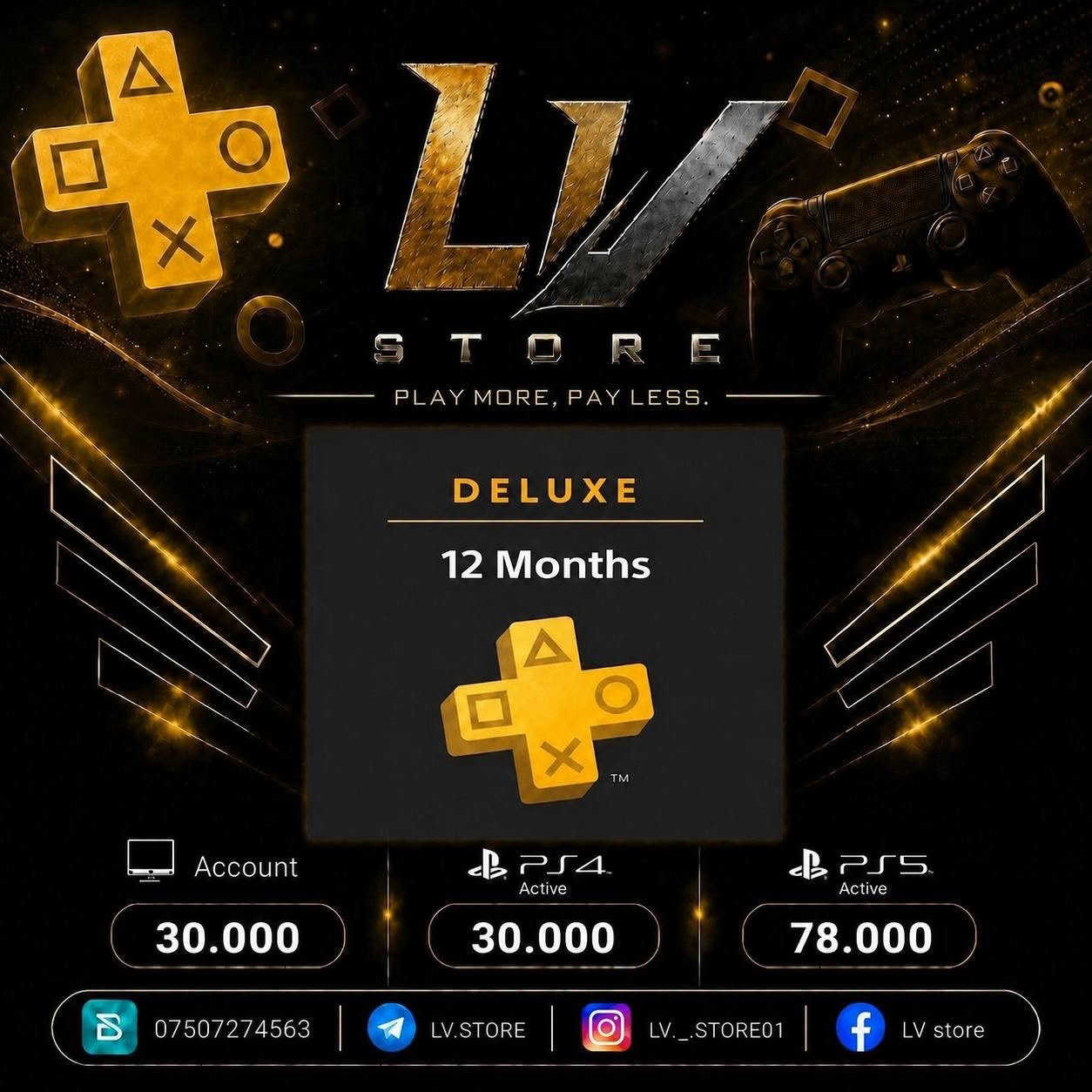 🎮 أفضل الألعاب بأقل الأسعار!

مع LV STORE، حوّل الخيال إلى حقيقة! أقوى وأحدث الألعاب العالمية لمنصات (PS4، PS5، و Account) متوفرة الآن بأسعار تنافسية لا مثيل لها.

⚡ سرعة فائقة في التسليم والتفعيل.

📞 للطلب والاستفسار، يرجى إرسال رسالة أو الاتصال بنا عبر الرقم:

⁠***********

#iraq #kurdistan #erbil #baghdad #العاب #گەمینگ #everyone #سليمانية #explore
