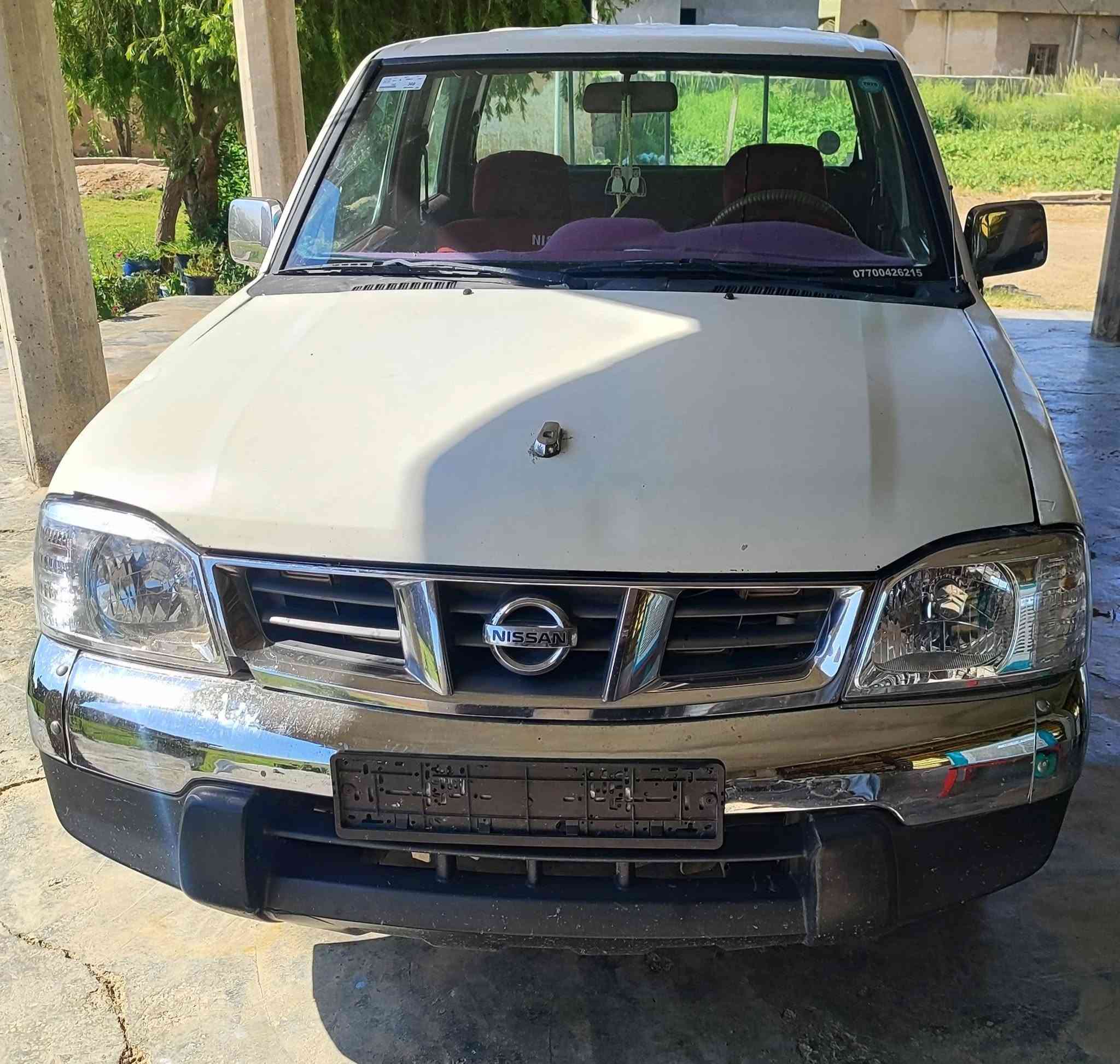 نيسان شبوط موديل 2009
مزاد بيه كتاب  
مكينه مستحقة تجفيت 
گير كهربائيات خيرا من الله 
السياره بس تجفيت مكينة 
السعر 60 وبيه مجال بسيط المكان ديالى المقدادية 
الهاتف ***********
