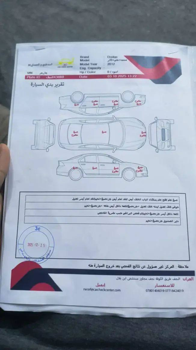 السلام عليكم للبيع او المراوس حسب القناعه السعر 118 وبيه مجال
دودج تشارجر  رقم نجف مشروع وطني سنويه بعدها ما صاقطه 

موديل 2012

سياره بيه ضربه بجملغ الخلفي ومصلح والتكمه مليوحه شويه ومصلحه مكفوله من الكص وبلجملغ الكدام بيه ضربه وبلشاصي بي كصه بكد الشبر شرط والسونار سياره رافقه بل منشور مكينه وكير وحدديه وتبريد جاهزا سياره خير من الله مكينه 6 3600  مصبوغه عام السياره رقم الهاتف 

***********

المكان السياره الدوانيه غماس
