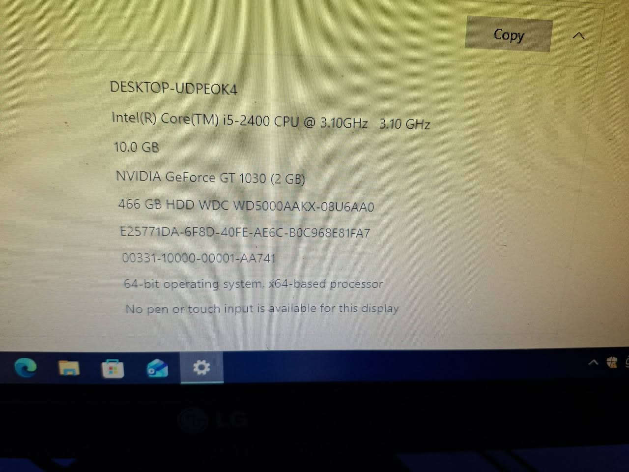 حاسبة للبيع
المواصفات 
معالج i5 2400
كارت شاشة ASUS GT 1030 2G GDDR5
هارد HHD 500
رام 10g 
الملحقات 
شاشة حجم 19 و ماوس وكيبورد 
السعر 150 الف 
مكاني بغداد الشعب 
رقمي ***********
يوجد توصيل
