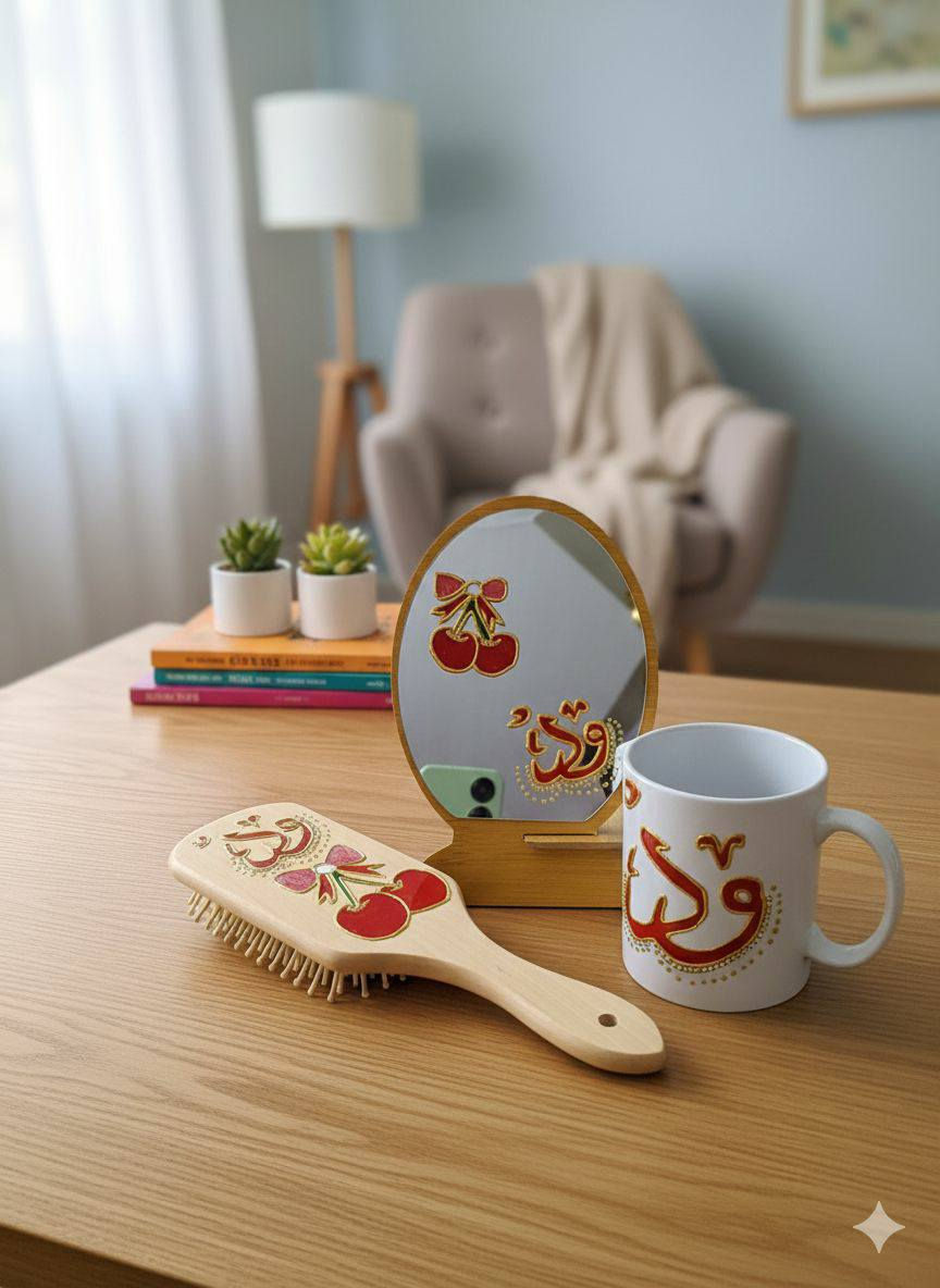 نقش خاص على سيت فرجة، كوب ومراية ✨
اختاري الاسم أو العبارة اللي تحبيها، واحنا نحولها لنقش ناعم يضيف لمسة ذوق وفخامة 🌸
هدايا مميزة تناسب كل المناسبات وبحسب الطلب 💝
من بيج زمرد 💎
رسم على الزجاج{حسب الطلبات}
للحجز دايركت💫💬
يتوفر توصيل لكل المحافظات


**إذا كنت صاحب هذا الإعلان وتريد حذفه لأي سبب، رجاءا أرسل رسالة إلى الدعم الفني**