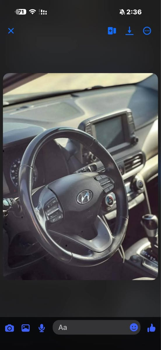 هيونداي كونا 2021 
لمتد اعلى مواصفات 
كشنات جلد كهرباء
تحديد مسار 
فتحة سقف
سماعات اوبرا سستم 8 سماعات 
نقاط عمياء ورادارات 
محرك1.6 توربو 
ماشية 55 ميل 
مكانها بغداد المنصور 
بيع او مراوس 
*********** بغداد, العراق
