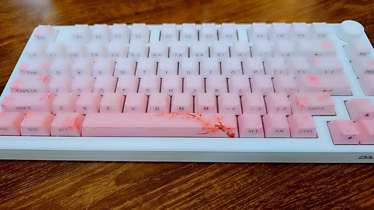 كيبورد ماركة DAREU موديل EK75 جديد غير مستخدم اللون وردي موشم بالورد احرف عامودية انارة RGB جميلة جداً ( للبيع / ادفع سعر بضمير ) متواجد فيس بوك و واتساب ***********
