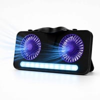 مروحة مزدوجة • إضاءة LED • USB