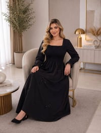 فستان بنات • فري سايز • سواد فاحم