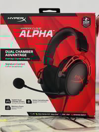 سماعه هايبر اكس الفا جديده كلش مامستعمله أصلا صارلها يومين يمي كل ملحق...