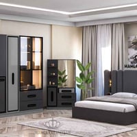 ٥ قطع • سرير ١٨٠×٢٠٠سم • درجة اولى