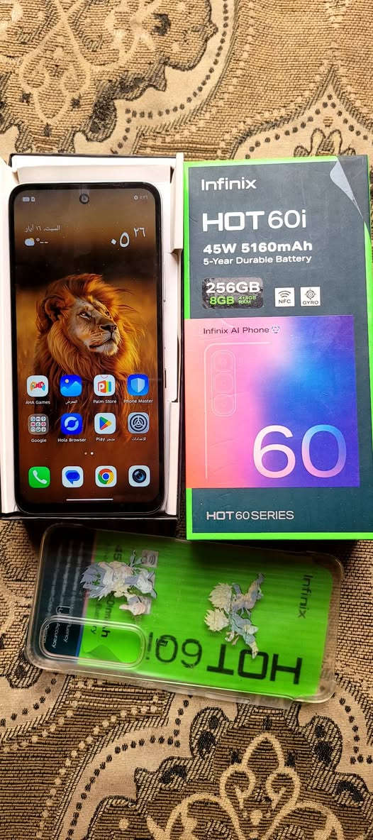 جهاز انفينكس هوت 60i
Infinix HOT60i
كامل ملحقات
نظافة 100%
الذاكرة/256
الرام/8
يدعم الشحن السريع 45 واط


**إذا كنت صاحب هذا الإعلان وتريد حذفه لأي سبب، رجاءا أرسل رسالة إلى الدعم الفني**