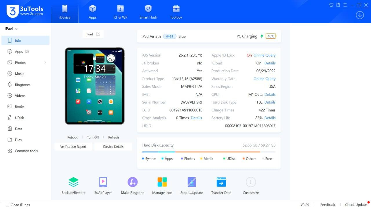 ايباد اير 5
مواصفاته:
معالج m1
ذاكره 64
بطاريه 83

عيب الجهاز:
بصمه اصبع متوقفه
بصمات بلشاشه بس ما تأثر

سعر 400 وبي مجال مكان كربلاء قرب الحر


**إذا كنت صاحب هذا الإعلان وتريد حذفه لأي سبب، رجاءا أرسل رسالة إلى الدعم الفني**