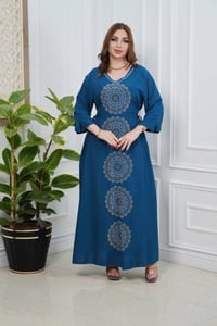 دشداشة نسائية • كشمير بستراس • مقاسات 2XL-5XL