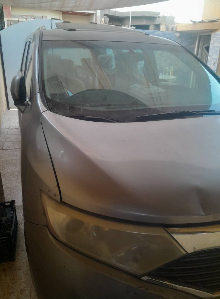 السلام عليكم نيسان كويست ٧راكب  للبيع فقط ...
موديل 2012 فئة SL

داخله كلين تقرير غرق رقم بغداد انكليزي سنوية وهزة جديدة تحويل مباشر
مواصفاته جلد دبل فتحة شاشات عدد ثنين تبريد تدفئة صندوق كهرباء شفط 
كامرة اشاير بالمري تسخين مقاعد  حساسات تاير حساسات دب ماء وبهي هواي موصافات 
ماشية ١٧٣ كير ومحرك مكفولات تايرات أمامية جدد صدر كله نضيف فقط.. نقصه دبلات خلفي زوج واذان محرك عدد ثنين  و لاستيك رباط 
شرح  تفصيلي موجود بالفيديو راسلني وات ساب ادزلكيا 
ماتعجبك صلي على نبي واعبر منشور  ولاتصير براسي ابو عنتر..
السعر110وبيه مجال

عنوانه السيارة الانبار /الفلوجة 
للإستفسار 
*********** الفلوجة, الأنبار
