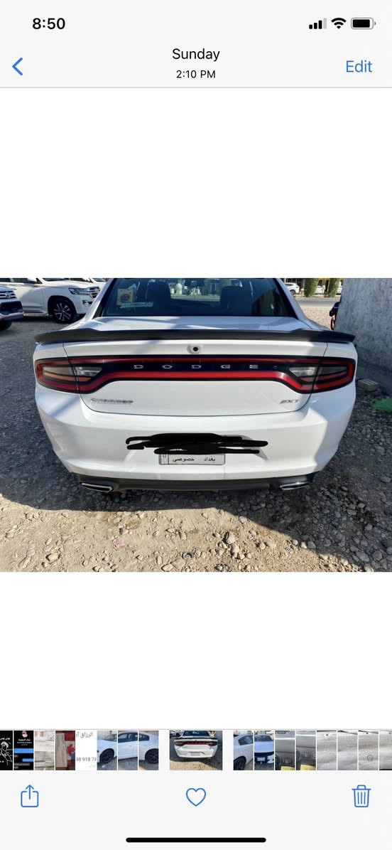 چارجر للبيع موديل ٢٠١٦ sxt السيارة دخلت كلين وصار بيه باب وجاملغ وشخط بلباب الخلفية اثر طخة رقم بغداد ماشية ٩٠ الف للتواصل ***********
