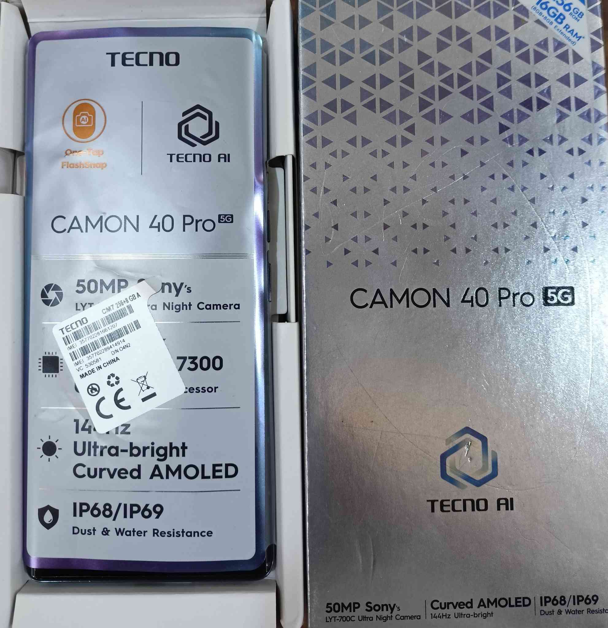 تكنو كامون 40 برو 5G
ذكراة 256 
رام 8+5 . 12G 
كاميرات 100 + 50 + وكامرة زاوية واسعة 
بصمة شاشة سريعة جدا 
شاشة اموليد العاب 120 فريم نظيف مستعمل ساعات
بوبجي 90 فريم بقية الالعاب 120
ملاحضة ملاحضة بيع. فقط. بيع. فقط. مراوس. ما اراوس. فقط بيع


**إذا كنت صاحب هذا الإعلان وتريد حذفه لأي سبب، رجاءا أرسل رسالة إلى الدعم الفني**