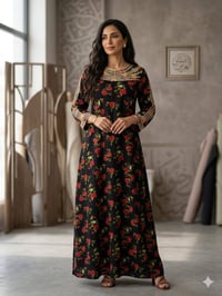 مخاوير مشجر ابو حاشيه كلوش .   قياس L XXL 3xL  درزن ١٢ قطعه ٤ الوان  0...