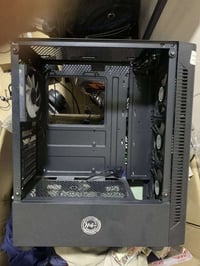 كارت gtx1050 ti شغال جديد ويا القرص مالته   كيس rgb اربع فانات شفاف وي...