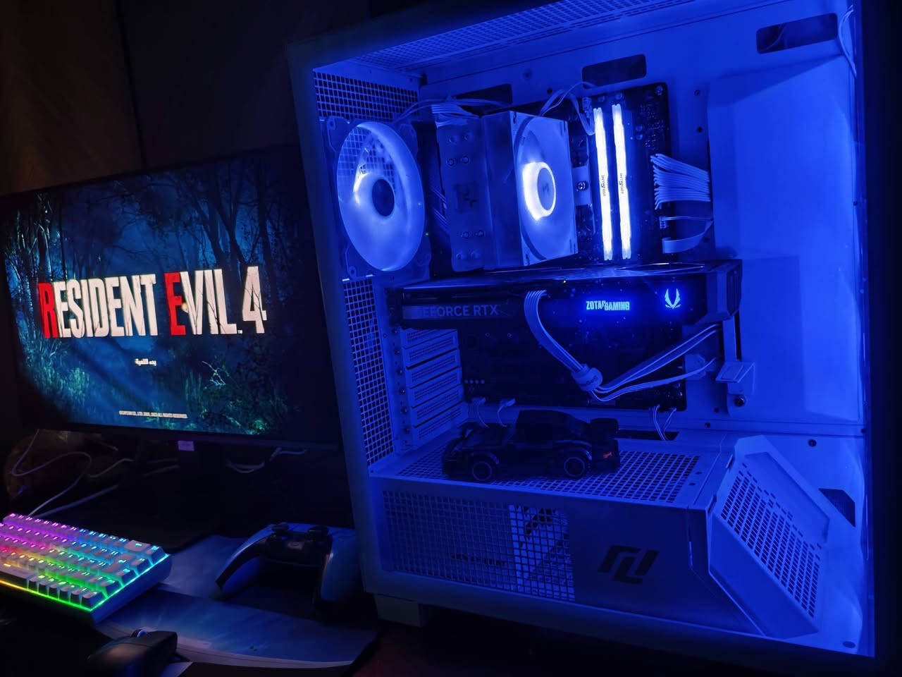 سلام عليكم 
📌 المواصفات:
كرت شاشة: RTX 5070 ZOTAC SOLID OC 12GB
معالج: Ryzen 5 9600X
مذربورد: Gigabyte B850 GAMING WIFI6
رام: 32GB DDR5 6000MHz RGB
تخزين: M.2 NVMe  1TB
مبرد: DeepCool AK400
باور سبلاي: 750W Gold Fully Modular
🎮 الأداء:
يشغل جميع الألعاب الحديثة على أعلى إعدادات
مناسب 2K و 4K + Ray Tracing
سرعة وأداء عالي بدون تقطيع
💎 الحالة:
جميع القطع نظيفة جداً / استخدام خفيف
الكراتين الأصلية موجودة
وصل الشراء موجود
ضمان على جميع القطع
تاريخ الشراء: 25 / 2 / 2026
💰 السعر: 2,200,000 IQD
📍 الموقع: بغداد – شعب
❌ لا يوجد توصيل 

***********
