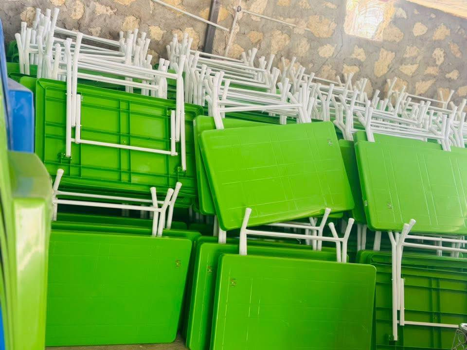 بسم الله الرحمن الرحيم 
( السعي منا والرزق من الله )صدق الله العلي العظيم 
👇
مستعدون لكافة المناسبات 
يتوفر لدينا 1200 كرسي 🙅‍♂️ويوجد 
400 ميز +400صينية +250ماعون نفر واحد +200صينية 2نفر 

يوجد لدينا خدمت توصيل جميع المناطق مجاناً 💁‍♂️
للاستفسار ***********/***********📞📞
👇👇👇👇
بادارت  صدام الحجي 
واولاده
