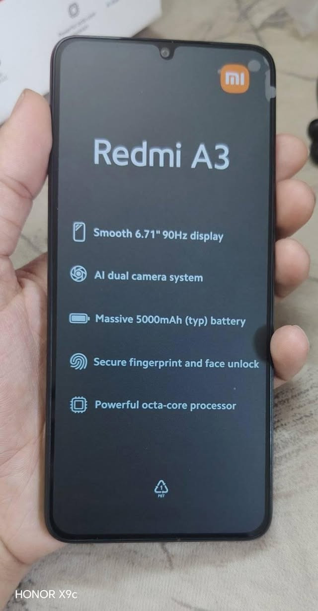 السلام عليكم للبيع موبايل ريدمي A3 جديد بالكارتون غير مستخدم  ذاكره 128 رام 4 بصمه اصبع مندمجة بالشاشة موصل, نينوى


**إذا كنت صاحب هذا الإعلان وتريد حذفه لأي سبب، رجاءا أرسل رسالة إلى الدعم الفني**