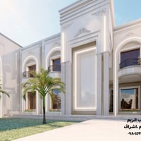 تصميمي لواجهة دار سكني ١٥ م طابقين في محافظة المثنى مكتب الريم // تصمي...