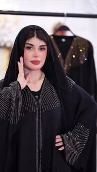 عبايات خليجية • ستراس حراري • مقاسات ٦٠-١٣٠