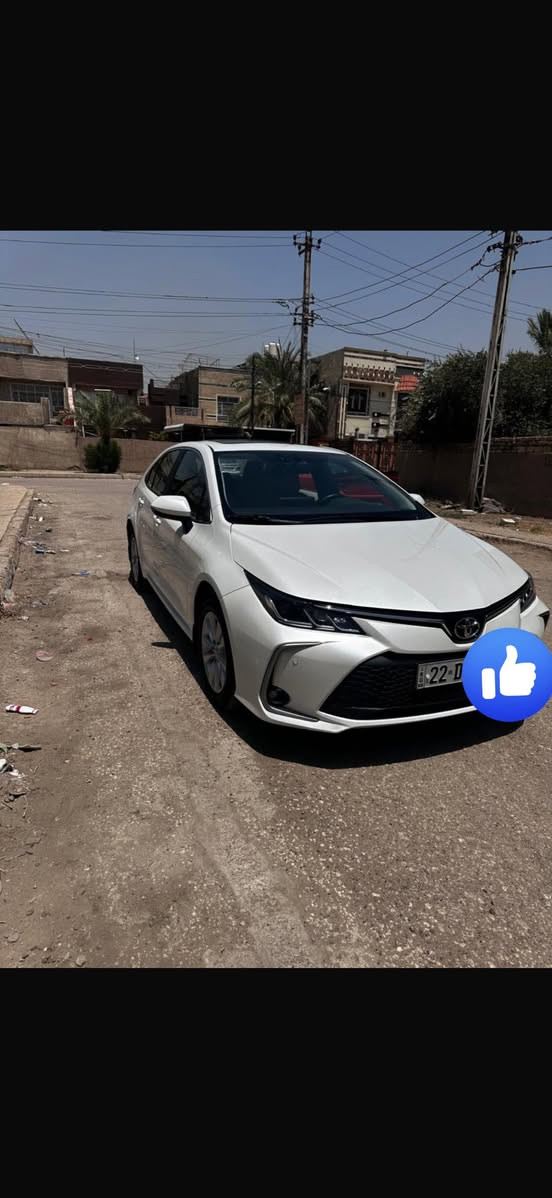 السلام عليكم 
للبيع. تويوتا كورلاه 2023 
فول 1/1 
ساز رقم اربيل
مكينه 1800 
ماشيه 67000
بصمه فتحه 
حساسات اماميه و خلفيه 
تحكمات كأمره خلفيه 
مكفوله من الصبغ والبارد 
مكان السياره بغداد الكاظميه 
***********
