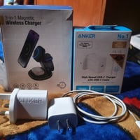 كله اصلي  شاحنه أنكر كامل مع الكيبل جديد  راس شحن أنكر جديد  شاحن ايفو...