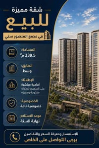 مجمع المنصور ستي • المنصور ستي • شقة للبيع المنصور • عقارات بغداد • شق...