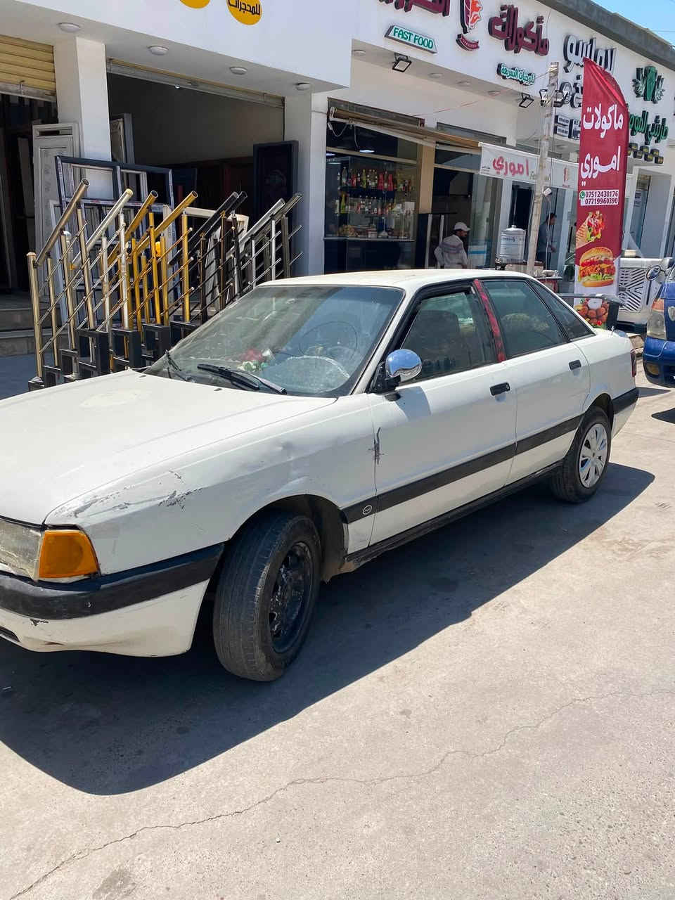 سلام عليكم اودي موديل ٩١حجم٨٠مكينه كايمه كير شرط باتري جديد ما بيها ضربه ولا صبغ  وكشرها مثل ما موضح بل صوره كروز رياضي سنويه خضره صاحبها موجود شرط تحويل سعر ١٥بيها مجال قليل بي وتساب  ***********
