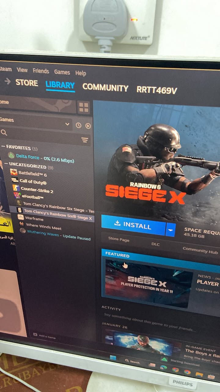 السلام عليكم
حاسبة pc 
المعالج انتنل i3 جيل العاشر 
رامات 8*2 (16)
كارت الشاشة (1660super) 8 جيجابايت 
الهارد ssd 128 
الهارد hhd 512*2  ( 1 T)
شاشة جيمنج 75 fbs
 يوبأس وياها 
ميز هدية 🎁 
التواصل خاص


**إذا كنت صاحب هذا الإعلان وتريد حذفه لأي سبب، رجاءا أرسل رسالة إلى الدعم الفني**