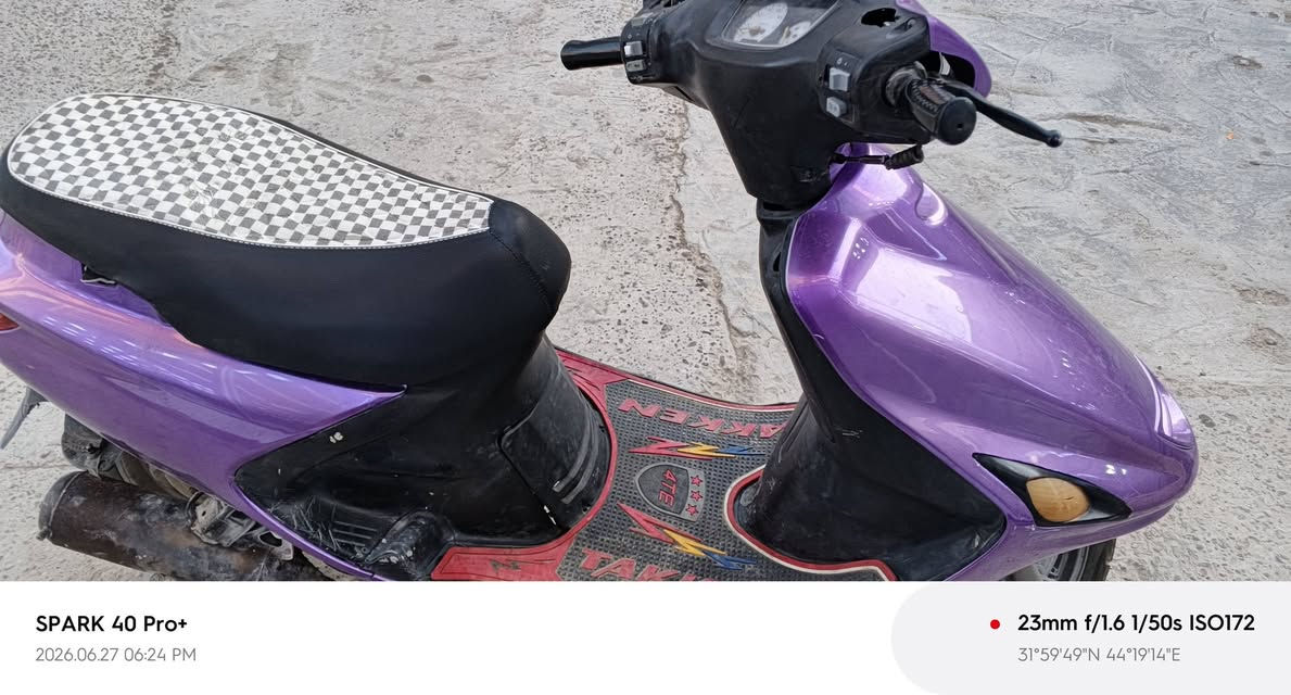 السلام عليكم ورحمة الله وبركاته دراجة فراشه لبيع كلشي شغال بس هورن عطلان سعر 350 مكينه مجفته ستوها المكان نجف حي النداء ***********

