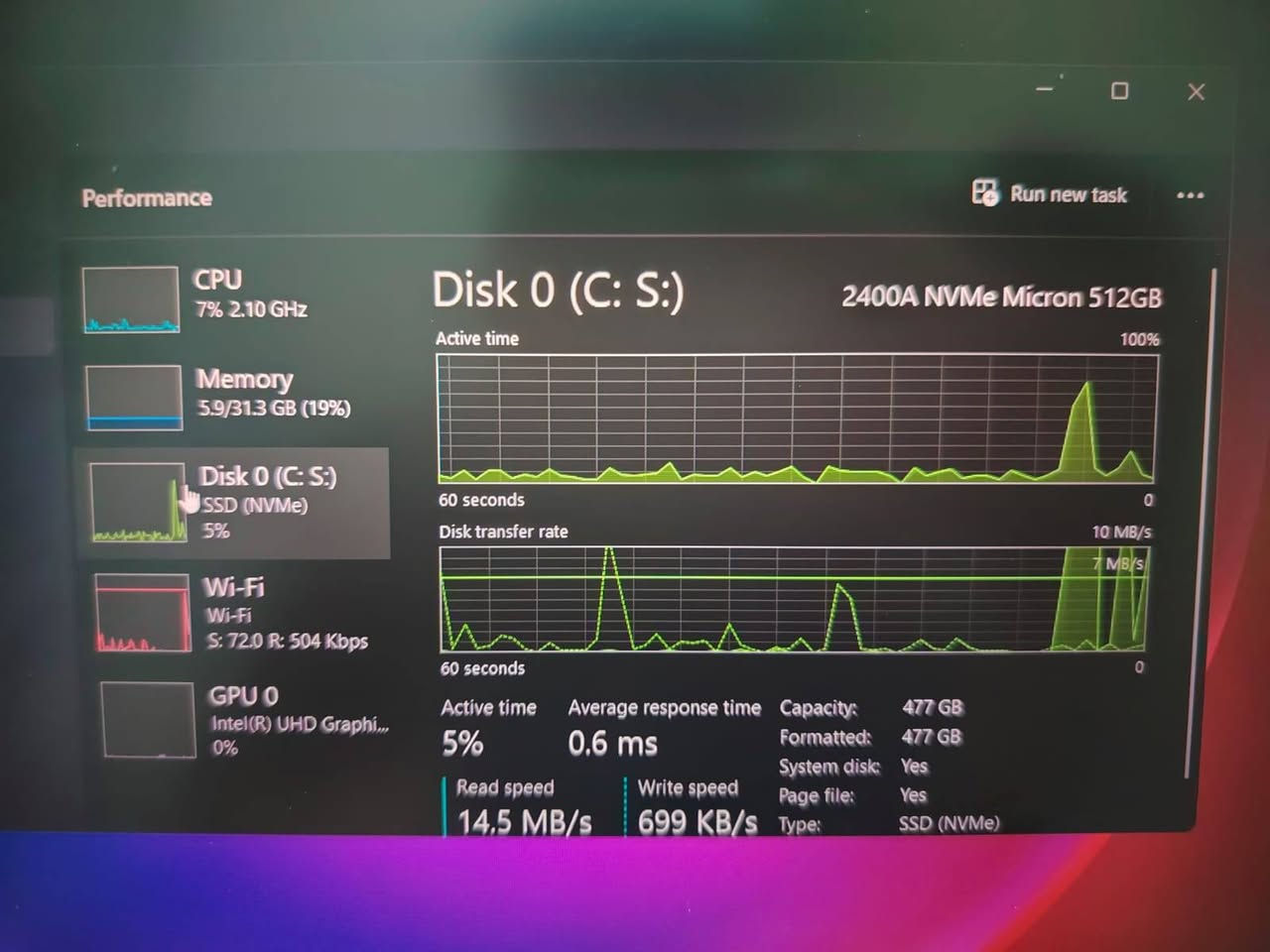 لابتوب للبيع جديد مليون وبي مجال ***********

لابتوب HP ZBook Studio G7 Mobile Workstation
مواصفات :
CPU intel core i9  جيل العاشر 

memory 32Gg
كارت شاشه 
intel(R) UHD Graphics 

التخزين
 512GB
المنافذ 
منفذ شاحن 
منافذ type- c عدد اثنين 
منفذ HDML
منفذ USB 
منفذ للسماعات البصرة, العراق
