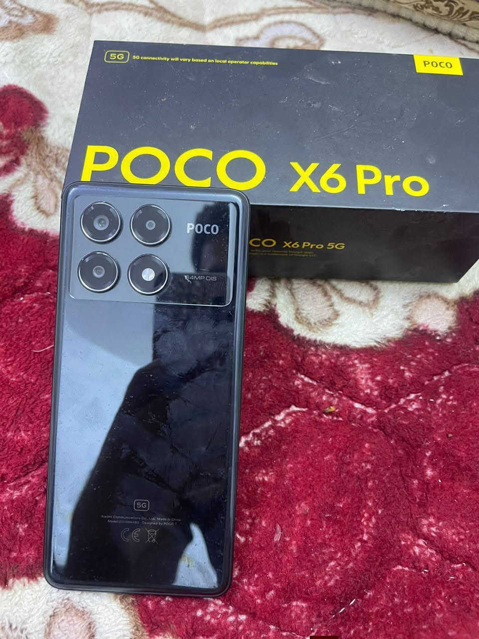 السلام عليكم 
بوكو x6 برو 5g الغني عن التعريف 
512 جيجا بايت
120 فريم 
دبل خط
شحن سريع 67 واط
 كامل ملحقات
السعر 275 وبي مجال 
مكاني بصره معقل رقمي *********** البصرة, العراق
