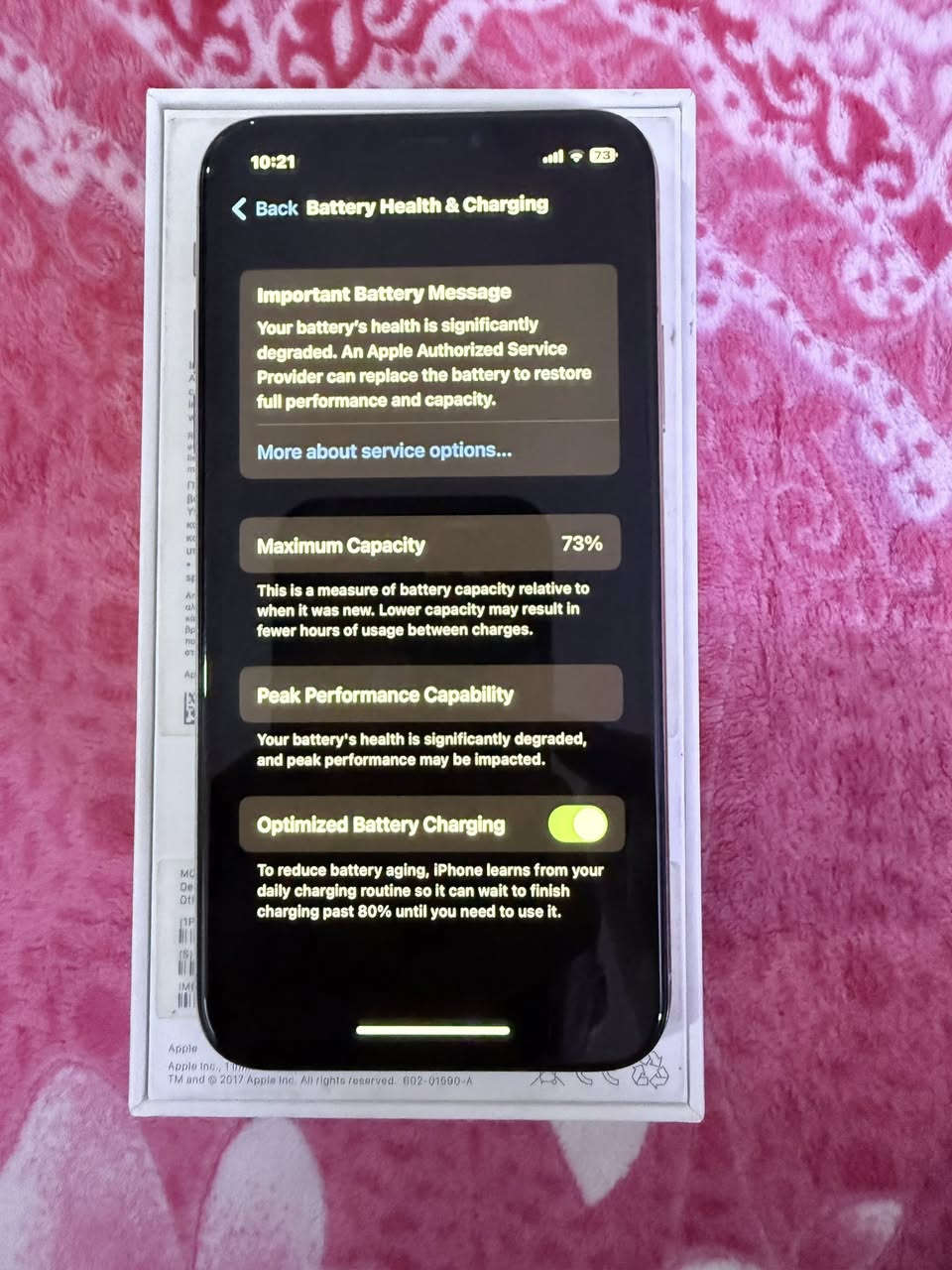 السلام عليكم اخوان
ايفون x ذاكرة ٢٥٦ شرق اوسط مبدل شاشة نوعية زينة بطارية الاصلية تحتاج تبديل فيس ايدي شغال ومكفول من الخلل
السعر ١٥٠ الف وبيه مجال


**إذا كنت صاحب هذا الإعلان وتريد حذفه لأي سبب، رجاءا أرسل رسالة إلى الدعم الفني**