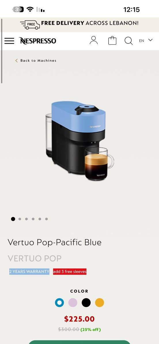 مزاد اعلى سعر ابيع
ماكينة القهوة نسبريسو فيرتو بوب (Nespresso Vertuo Pop) بلون الازرق سمائي . تتميز هذه الماكينة بتصميمها الأنيق والمدمج، وهي مصممة لتناسب أي مكان في المطبخ.


**إذا كنت صاحب هذا الإعلان وتريد حذفه لأي سبب، رجاءا أرسل رسالة إلى الدعم الفني**